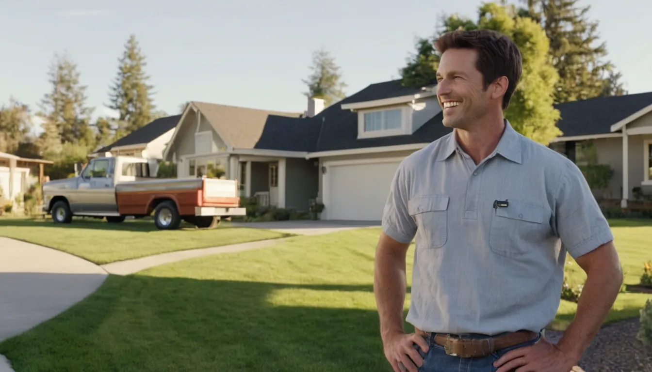 A friendly provider talking with a homeowner outside a house in Pleasant Prairie
